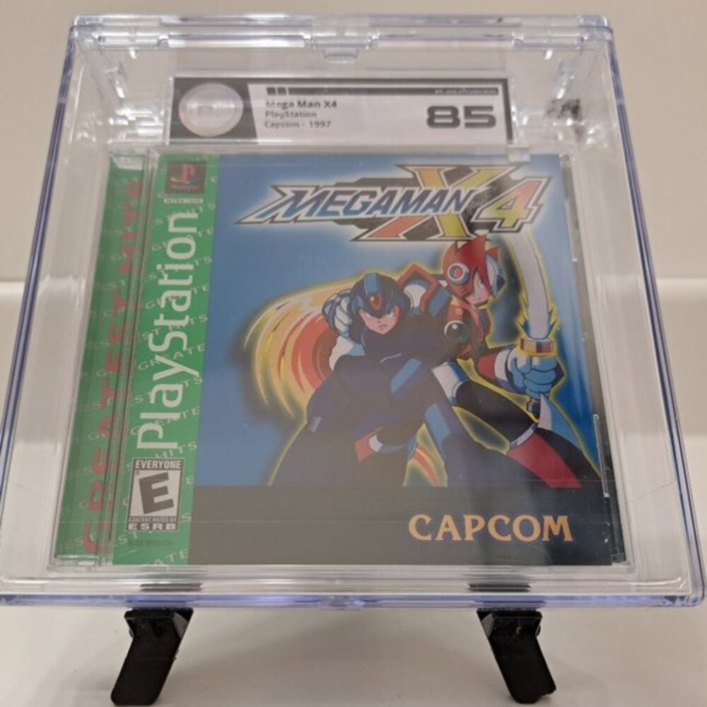 Brand New Sealed Playstation Megaman X4 Greatest Hits Version PS1 Psone Graded P